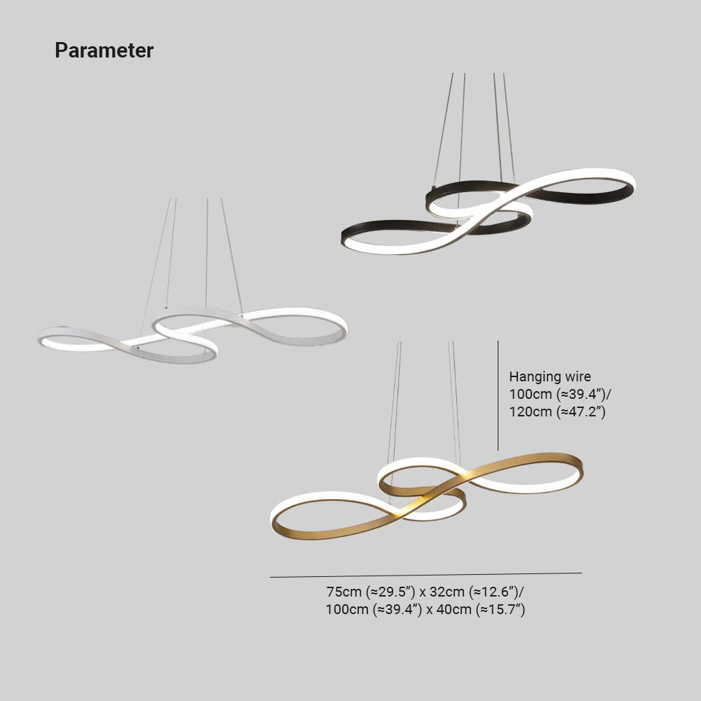 Arisha Suspension Linéaire Nordique Noir/Blanc/Or, Chambre