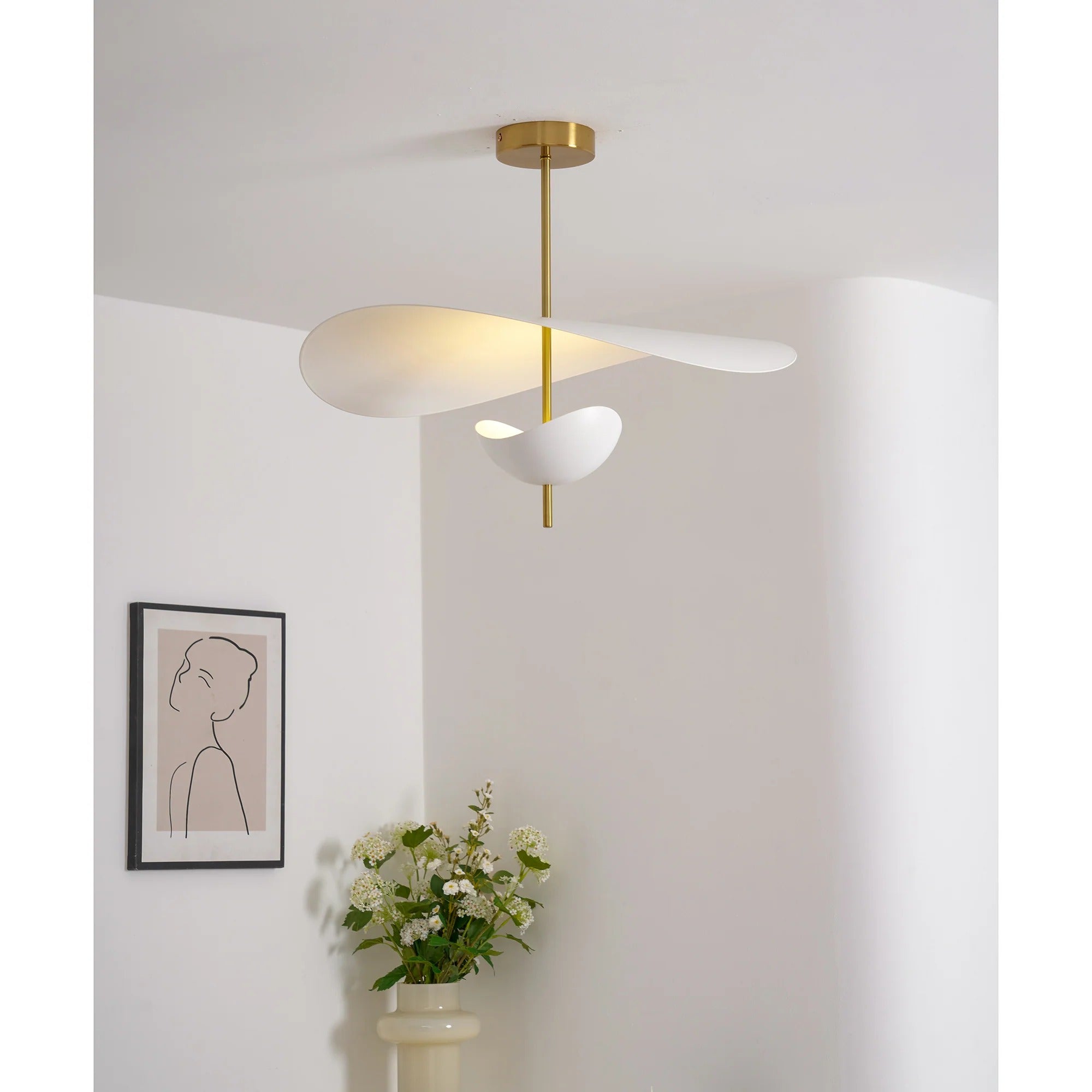 Unorara Lampe Suspendue en Métal Flottante Nordic Premium