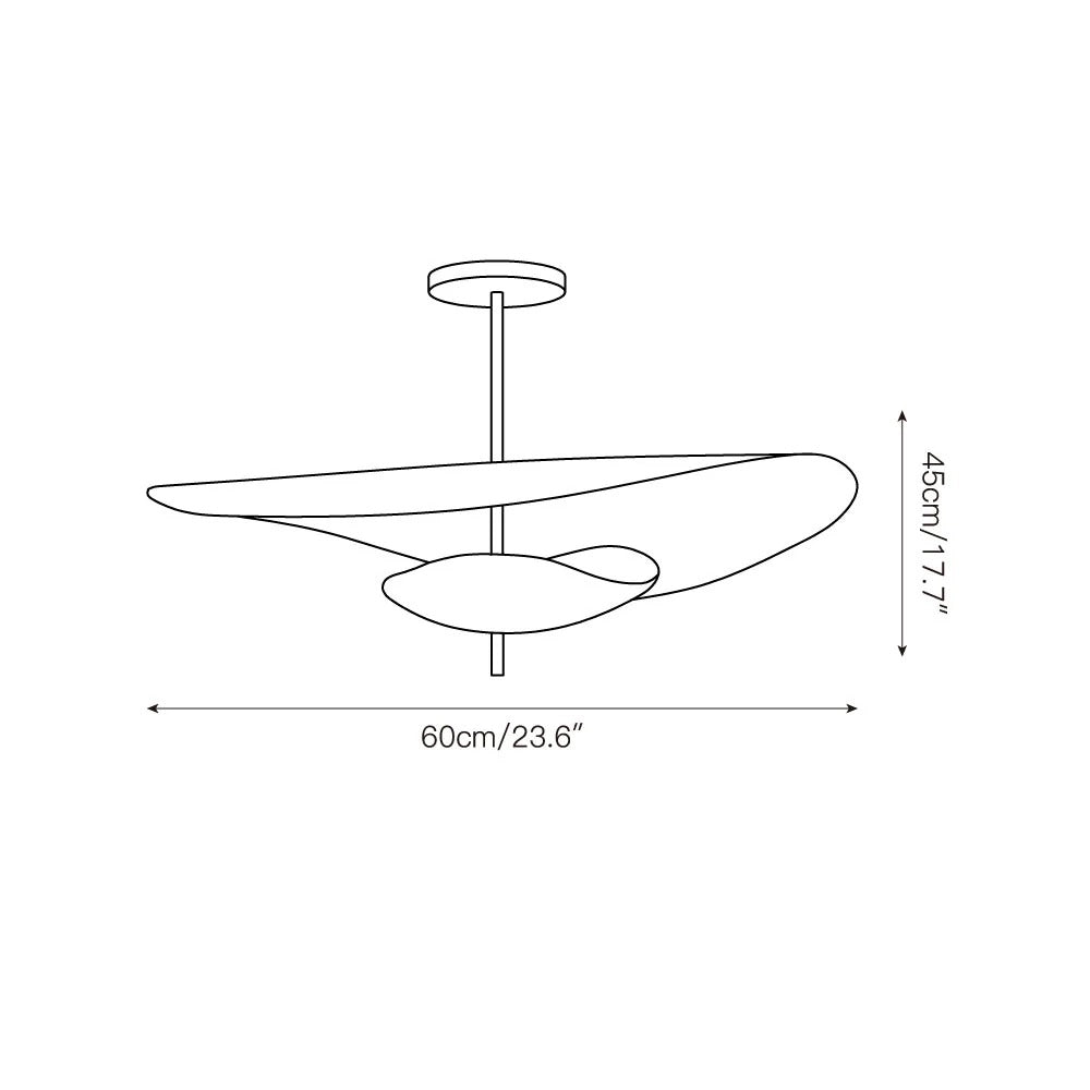 Unorara Lampe Suspendue en Métal Flottante Nordic Premium
