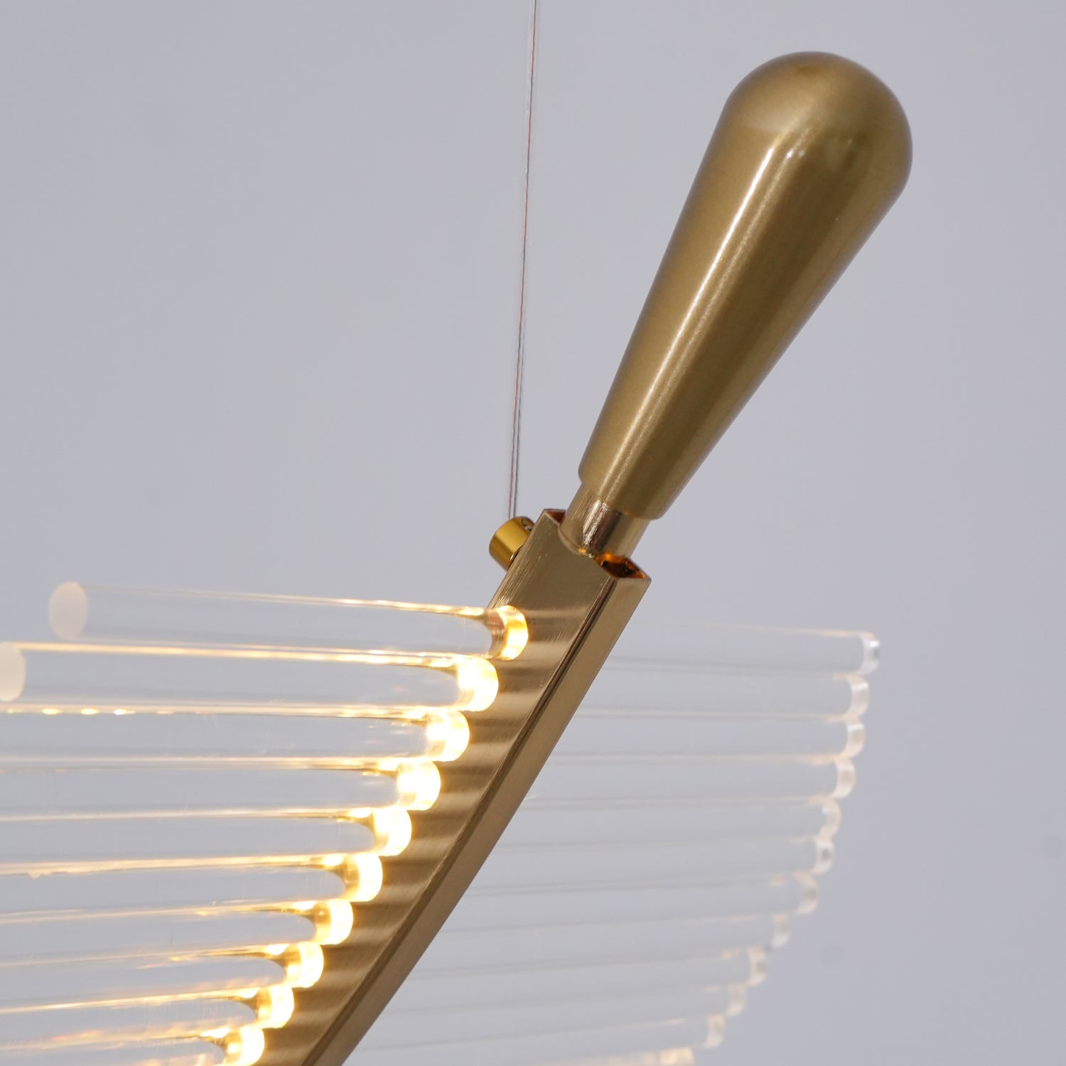 Lustra Chandelier Leaf Acrylic Gold Elegant Modern - Letslighting