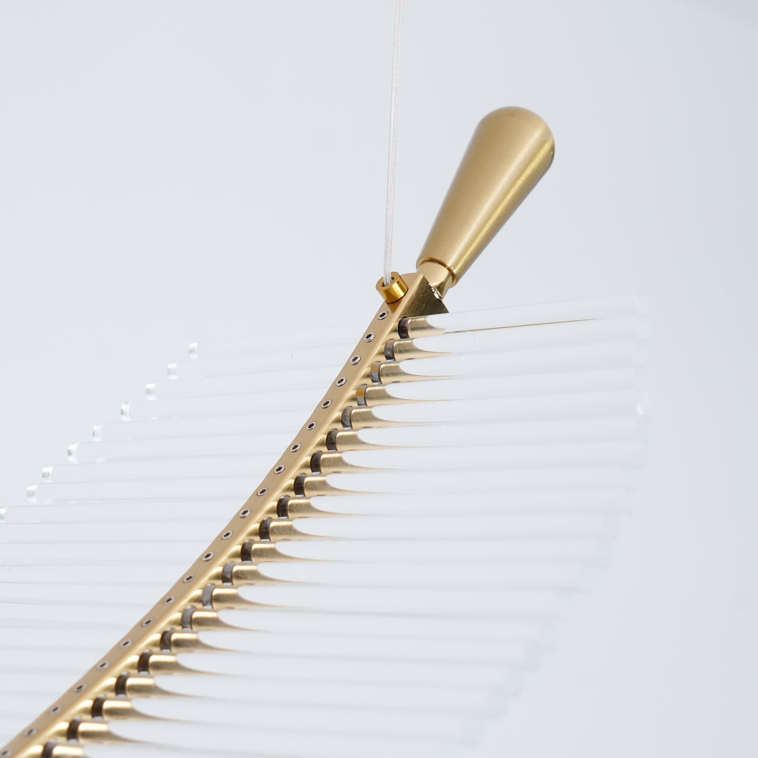 Lustra Chandelier Leaf Acrylic Gold Elegant Modern - Letslighting