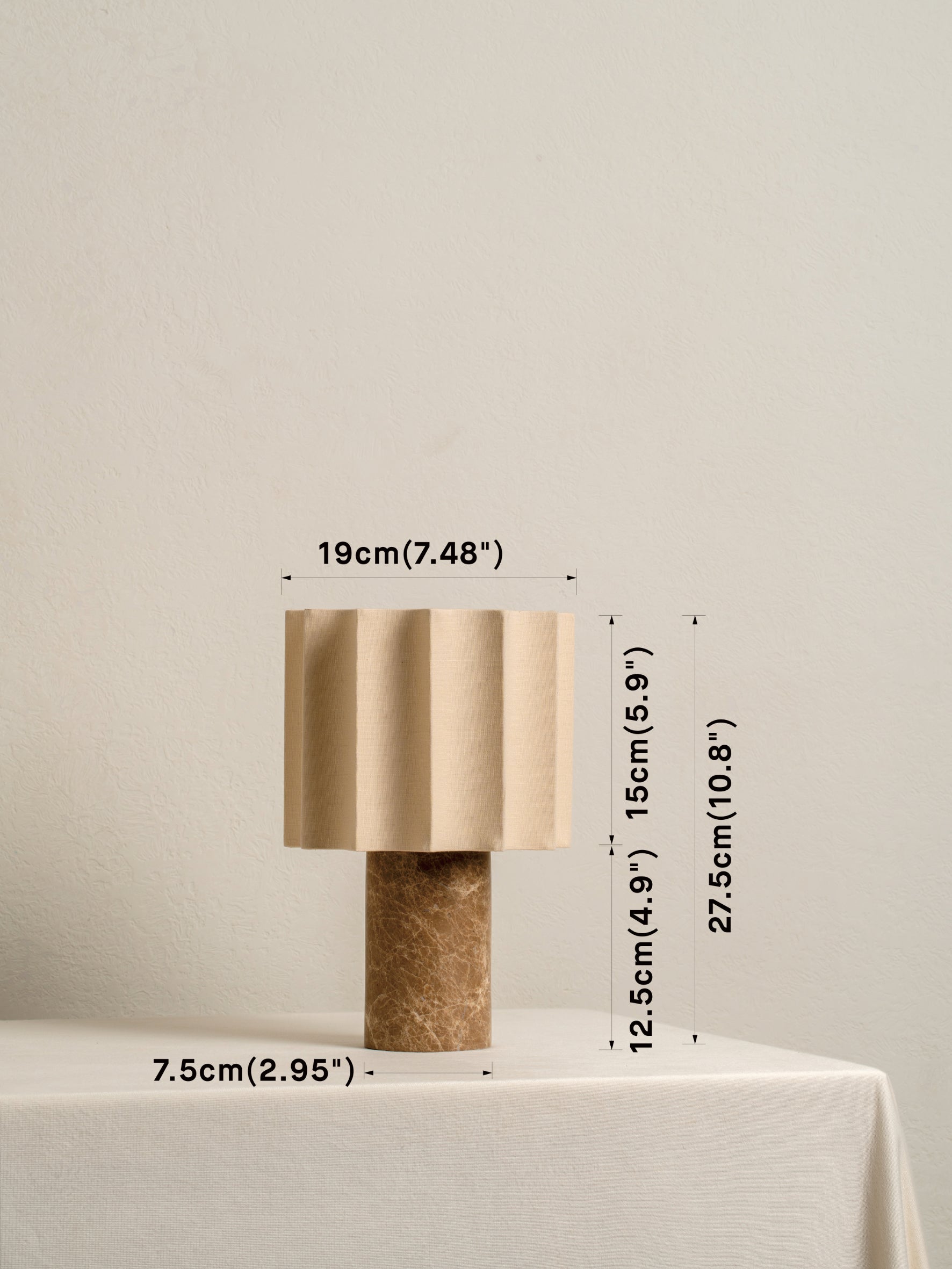 Dalli Lampe de Table Minimaliste en Marbre