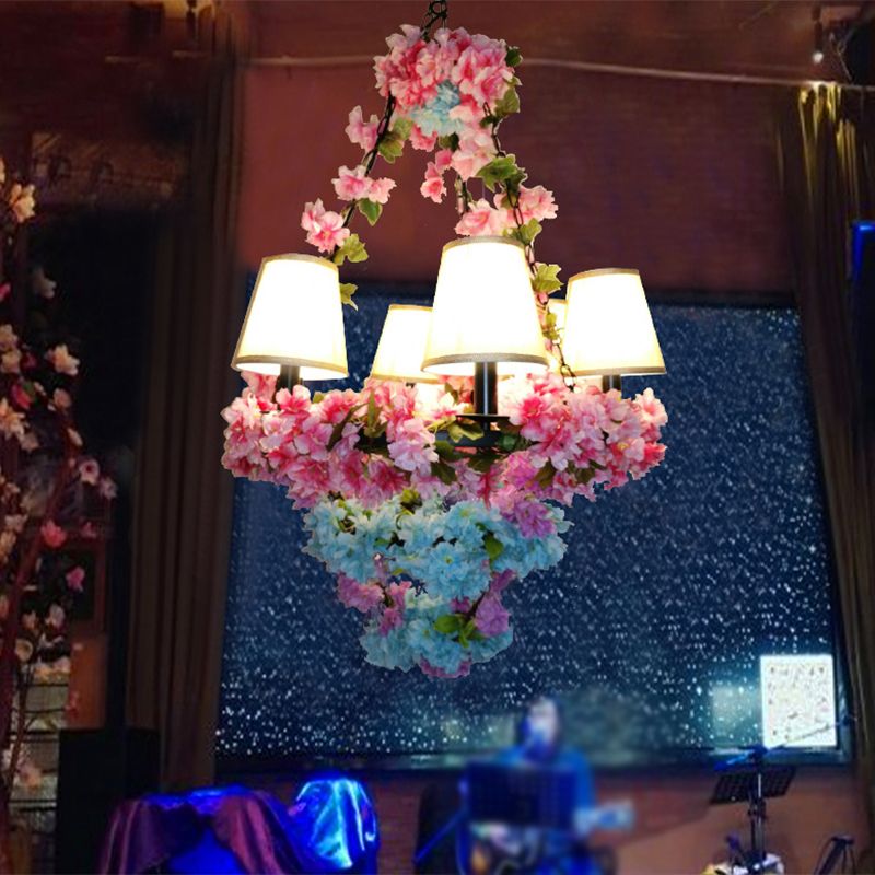 Ritta Fleurs Vintage Design LED Suspension Métal Bar Salon Salle à manger