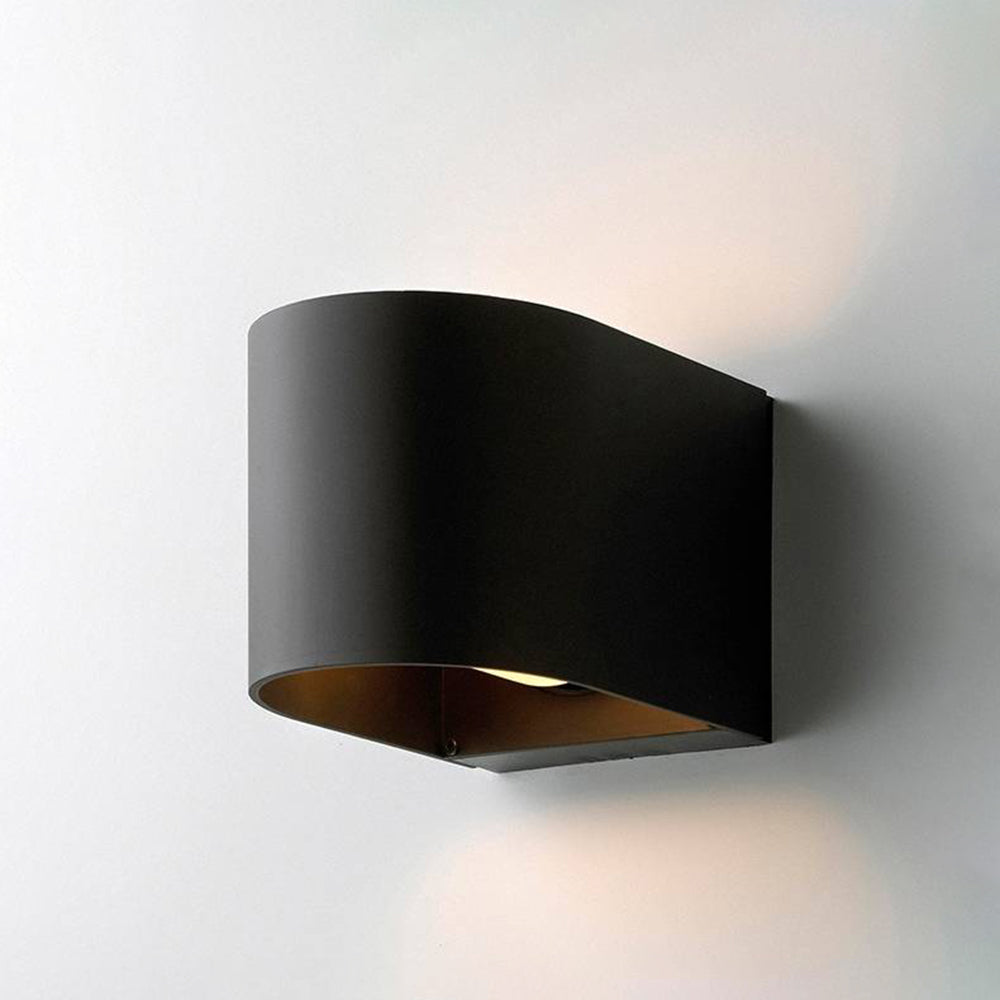 Ray Cylindrique LED Applique Murale Noir Métal Verre Jardin
