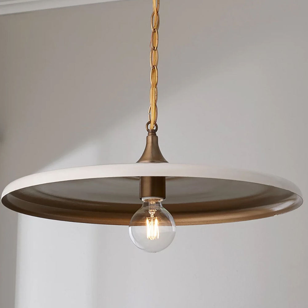 Silva Industrie Vintage Métal LED Suspension Blanc/Noir/Or Salon