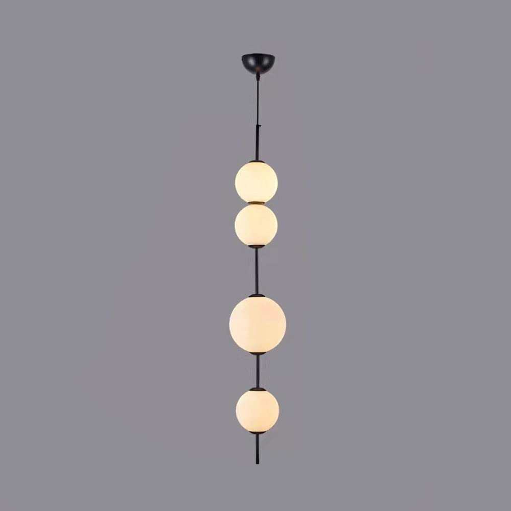 Valentina Luminaires Suspensions Bulle Moderne Simple Métal/Verre Noir Salon/Chambre à Coucher