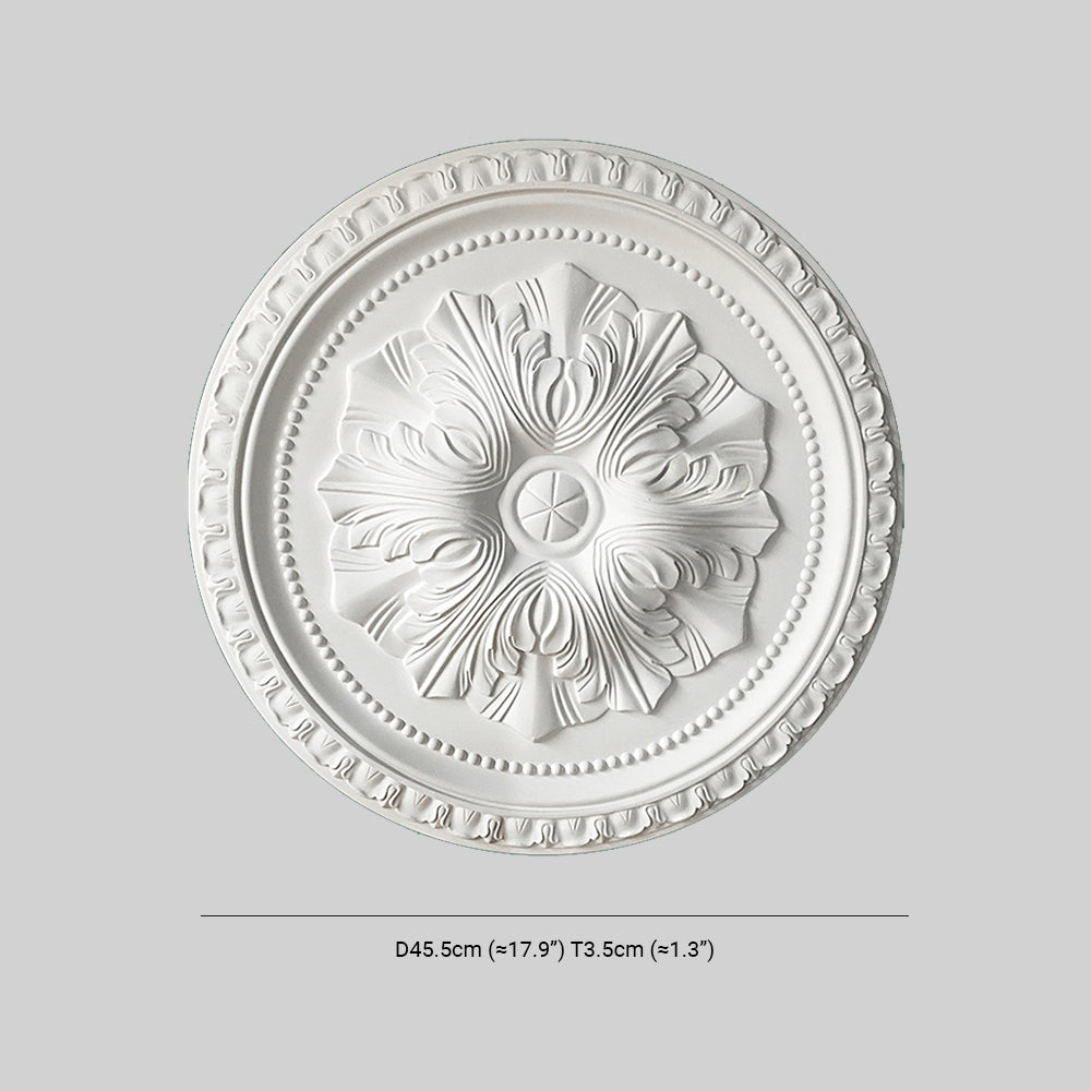 Ray Plaque de Plafond en Plâtre Vintage de style français, Accessoires d'éclairage, 4 Style