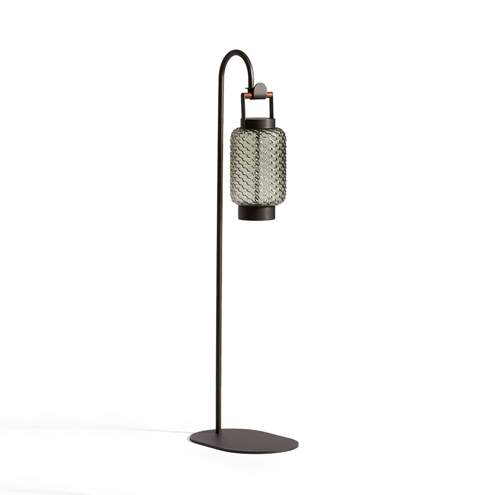 Valentina Lampadaire Lanterne Vintage, Métal/Verre, Clair, Extérieur